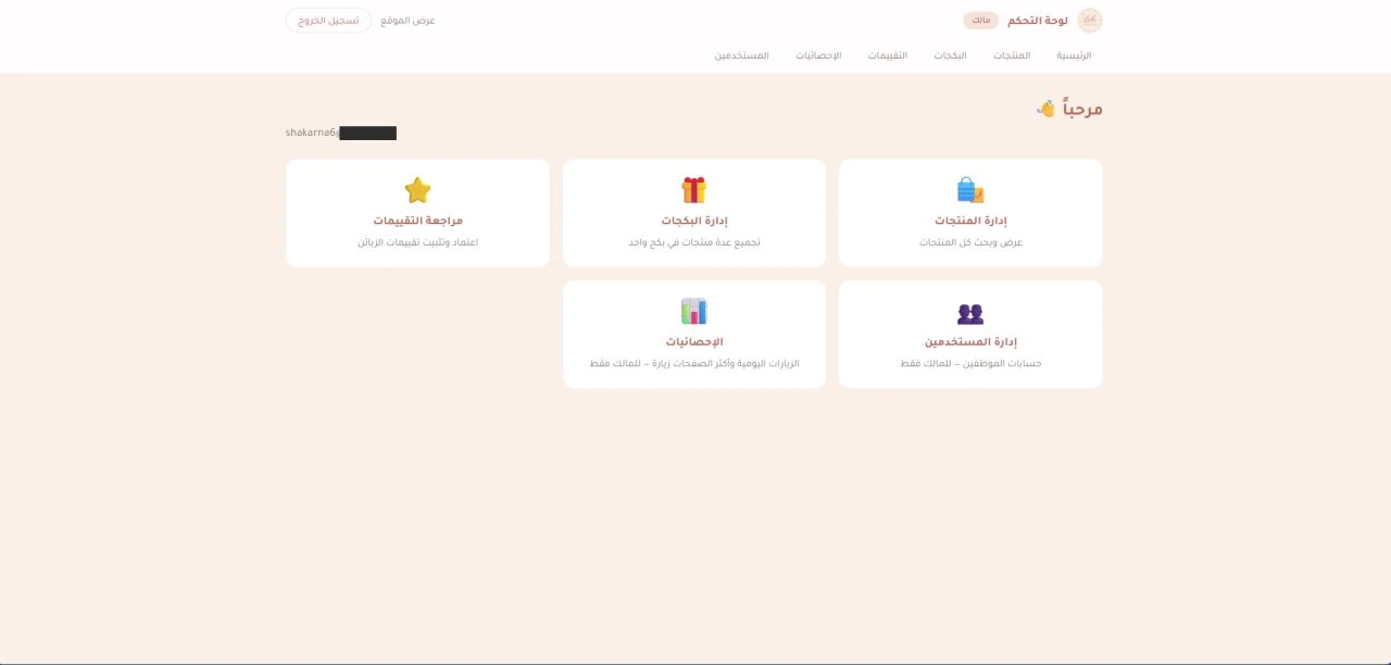 Lolo admin panel home